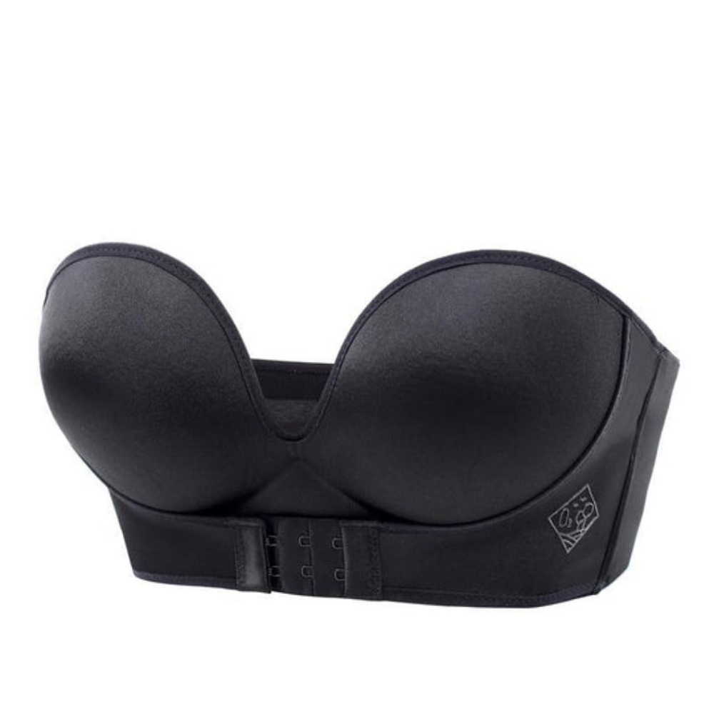 NWT Magic Bra 34D Buckle Front Black Strapless Bra